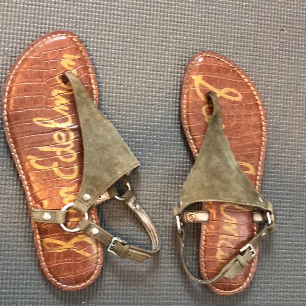 Sam Edelman Green Thong Sandals